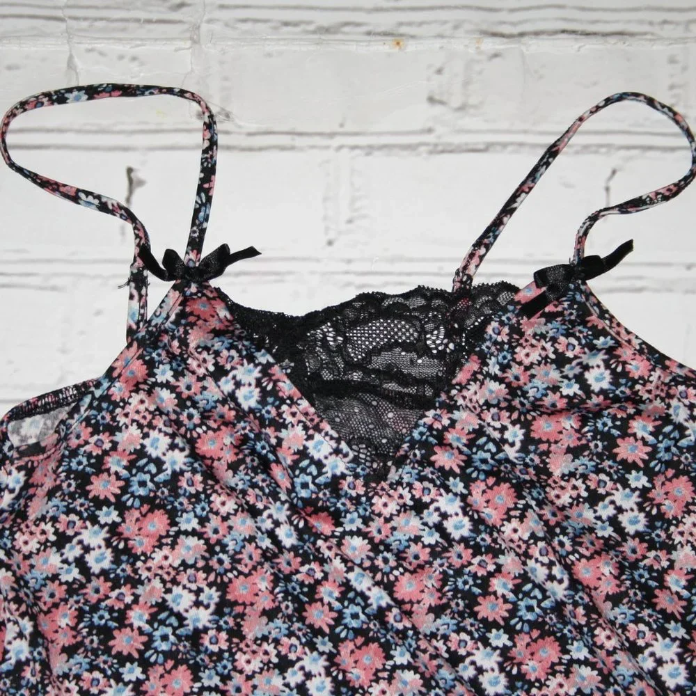 🌸🖤 Floral Nightgown · Tahari · Size S 🖤🌸